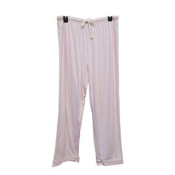 NEW Born Sleepwear Womens XL Pajama Set Pink Button Front Embroidered Collared - Picture 6 of 16